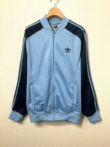 Vintage 70s 80s アディダス adidas ATP フランス製 トラック ジャケット Track Jacket ジャージ ヴィンテージ 水色 ブルー NVY_画像1