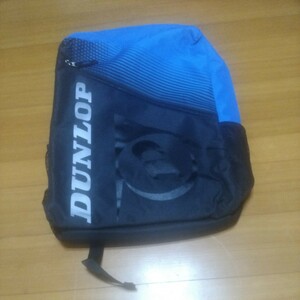 ダンロップ　DUNLOP テニスバック　ケースバックパック　DTC-2032 ブラック/ブルー　37×45×19cm ポリエステル素材 