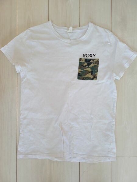 ROXYロキシー ホワイト半袖Tシャツ 