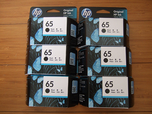 同梱可■6個 新品 HP 65 純正 インクカートリッジ N9K02AA 黒 純正インク ヒューレット・パッカード 期限:2023.OCT ブラック