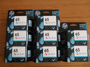 同梱可■8個 新品 HP 65 純正インク インクカートリッジ 3色カラー N9K01AA ヒューレット・パッカード 期限：2023/JUL