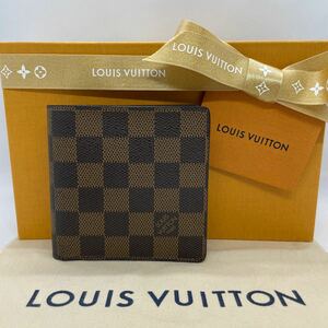 LOUIS VUITTON ルイヴィトン ダミエ エベヌ ポルトフォイユマルコ 二つ折り財布 参考定価7万円