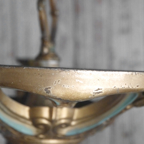 アンティーク メタル×ガラスシェード 5灯吊り下げランプ [almt-91]ハンギングペンダントブラケットビンテージライトUSAコレクションの画像6