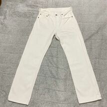 12B LEVIS リーバイス 505 白 ホワイト デニム ジーンズ ジーパン パンツ 29 MADE IN JAPAN 日本製 STRAIGHT ストレート 格安_画像1