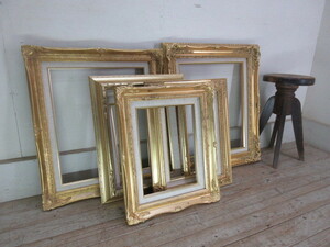  old wooden frame 5 piece set Q479 antique furniture frame picture frame wooden picture frame store furniture Cafe furniture Studio natural wood old furniture 