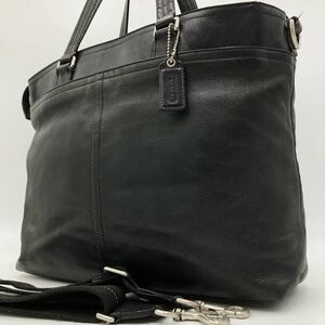 コーチ COACH メンズ 2way ビジネスバッグ ブリーフケース ショルダー トート 斜め掛け レキシントン レザー 本革 ブラック 黒 A4収納可能