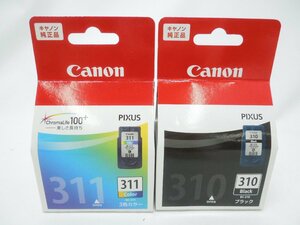 ‡ 0392 【未開封品】 Canon キャノン 純正品 インクカートリッジ 2箱セット PIXUS BC-311 3色カラー / BC-310 ブラック 期限内