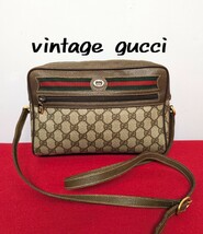 美品 極上！Gucci シェリーライン ショルダーバッグ オールドグッチ 人気_画像1