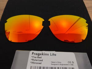 処分価格！OAKLEY オークリー Frogskins Lite フロッグスキンライト用 カスタム偏光 レンズ 　Fire Red　Color Polarized 新品 オークリー