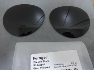 ★ オークリー FORAGER フォレジャー用 カスタム偏光 レンズ BLACK Color polarized