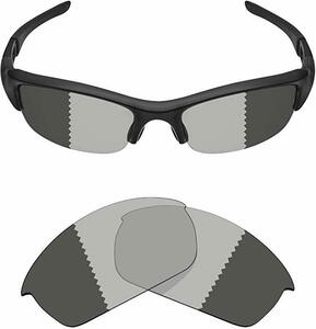 3点限り超処分価格！ フラックジャケット 用 偏光・調光レンズ Replacement Lenses Oakley FLAK JACKET Polarized - Grey Photochromic 