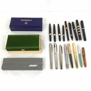 1212【1円～/ジャンク】万年筆 ボールペン 他 合計20本まとめ PILOT SHEAFFER PARKER PLATINUM WAATERMAN LAMY 14K 585 18K 750