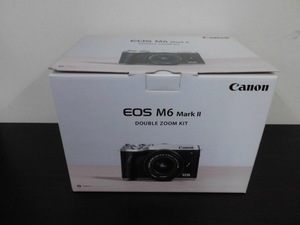 CANON EOS M6 Mark II ミラーレス一眼カメラ ダブルズームキット シルバー キャノン 簡易動作確認済み 激安1円スタート