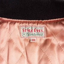 【美品】STYLE EYES【 レザースリーブ スタジャン】38 スタジアムジャンパー ジャケット レッド 2312261_画像5