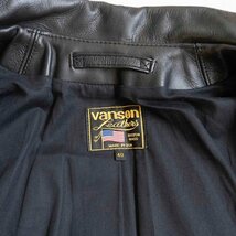 【美品】 VANSON 【ENF エンフィールド シングル ライダース ジャケット】40 レザー USA製 バンソン y2312252_画像4