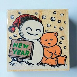 新品 スタンプファクトリー 年賀状 雪だるま ちいかわ ハチワレ キャラクター 正月 スタンプ【年号がないのでいつでも使えます】