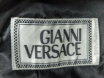 ジャンニ・ヴェルサーチ GIANNI VERSACE ジャケット レザー ツイード アウター genuine leather Vintage ヴィンテージ_画像7