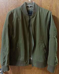 United Arrows green label relaxing / BC Ripstop MILI リブブルゾン カーキ　Mサイズ　MA-1 春秋　冬には薄手　3225-139-2081