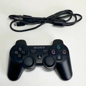 PS3　DUALSHOCK3 ブラック　動作確認済　ワイヤレス　コントローラー デュアルショック3　No.3