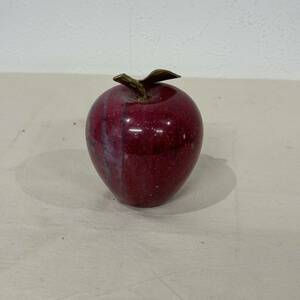 ビンテージ　りんご　オブジェ　置物　果物　真鍮　インテリア　USA雑貨　231214