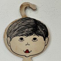 ビンテージ　ハンガー　ウッド　子供　男の子　イラスト　木製　インテリア　雑貨　デザイン　231215　_画像2