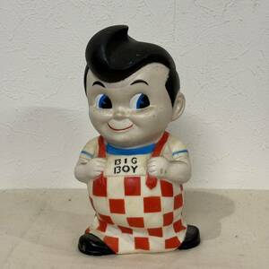 ビンテージ　８０ｓ big boy ビックボーイ　バンクドール　貯金箱　ソフビ　レストラン　インテリア　雑貨　アンティーク　231215