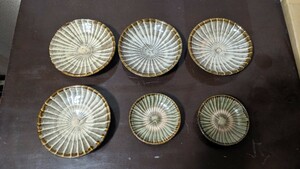 小鹿田焼　陶器 伝統工芸 小石原 古美術　お皿　長期保管品