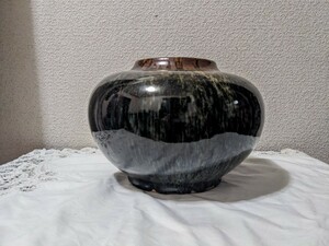 上野焼　白川甫硯　壺　壷　骨董品　陶器　長期保管品