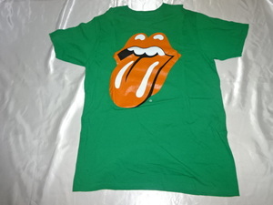 送料185円・H710■ ザ・ローリング・ストーンズ シンプルロゴ Tシャツ グリーン　THE ROLLING STONES