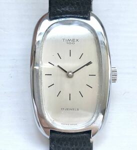 1円~ A TIMEX タイメックス 手巻き レディース シルバーダイヤル アンティーク ヴィンテージ 腕時計 9920606