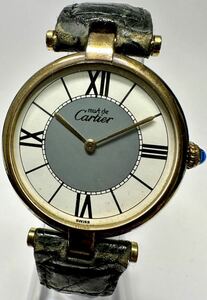 1円〜 Y Cartier カルティエ マストヴァンドーム メンズ レディース クォーツ Dバックル アンティーク ジャンク 時計 982070965