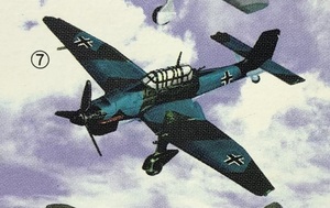 1/144 ドイツ空軍 ユンカース Ju87B スツーカ 急降下爆撃機 ♯7 ウイングクラブコレクション2 Ju-87