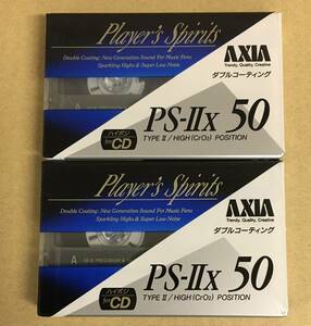 未開封 カセットテープ AXIA PS-IIx 50 ハイポジ 2本セット …h-2294 CT TypeⅡ