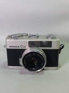 U1313○KONICA コニカ C35 フィルムカメラ コンパクトカメラ レンズ HEXANON 1:2.8 f=38mm シャッターOK 訳あり 【未確認】