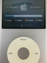 S3265○Apple アップル iPod classic アイポッド クラシック 第6世代 80GB A1238 MB029J デジタルオーディアプレーヤー 訳あり 現状品_画像3