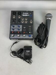 A9175○2点セット ALESIS アレシス MultiMix4 マルチミックス4 USB N382 SHURE シュア マイク BETA 58A アダプター A30980JC