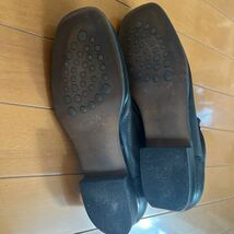 横浜ミハマワラビー レザーシューズ 黒 靴 _画像4