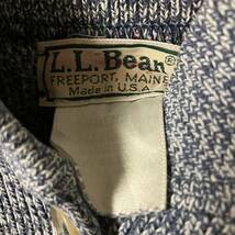 ☆USA製☆ L.L.Bean エルエルビーン ハーフボタン コットンニット ヘンリーネック メランジ レディース Lサイズ_画像3