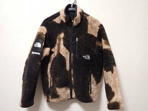 【美品】Supreme The North Face Bleached Denim Print Fleece Jacket　"Black" 