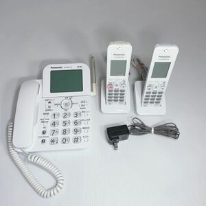 簡易動作確認済み Panasonic パナソニック コードレス電話機 子機 2台 KX-FKD556-W 電話機 固定電話 コードレスVE-GD67-W