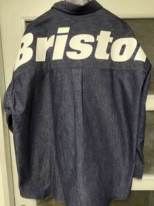 送料無料 S FCRB Bristol Big LOGO L/S BAGGY SHIRT 22SS SOPH UE クールマックス デニム シャツ