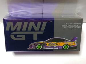 MINI GT 1/64 日産 シルビア S15 LB-Super Silhouette #555 2022 Formula Drift Japan 右ハンドル MGT00576