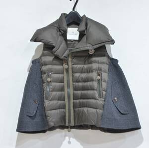 MONCLER S × sacai モンクレール サカイ SAWA サワ ダウン ベスト カーキ系 00 Y-322719