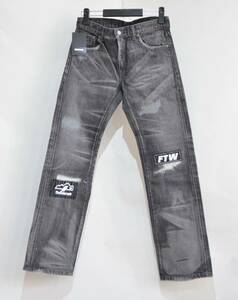 新品 NEIGHBORHOOD ネイバーフッド 2004年 METAL SAVAGE NARROW メタル サベージ ナロー FTW ワッペン デニム パンツ S Y-323379