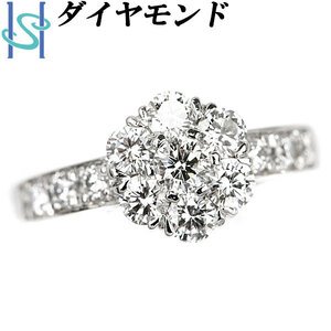 ダイヤモンド 1.11ct プラチナ Pt900 フラワー 植物 ボタニカル 誕生石 4月 ダイアモンド SH90286