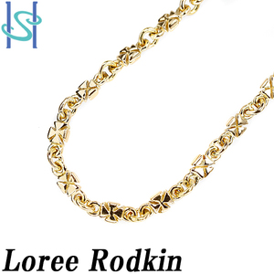  Loree Rodkin chain necklace K18YG diamond Cross 10 character .Loree Rodkin beautiful goods used SH97604