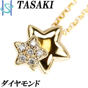 tasaki Tasaki Shinju бриллиантовое колье 0.06ct K18YG звезда Star зодиакальный камень 4 месяц TASAKI прекрасный товар SH90975