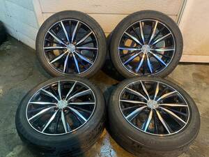 ★weds レオニス★ 17×7J PCD114.3 5穴 DUNLOP ENASAVE RV504 205/50R17 2015年製 4本 売切!!