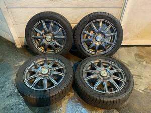 ★’22年製スタッドレス★ DUNLOP WINTERMAXX 165/55R14 汎用AW 14×4.5J PCD100 4穴 4本 売切!!