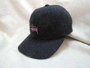 STUSSY Stussy Stock Wool Low Pro Cap черный новейший колпак популярный товар стоимость доставки Y300~